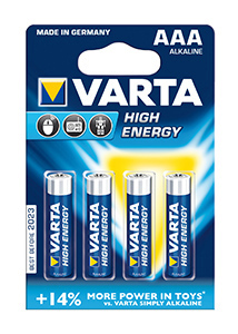 Varta Batteri AAA/LR03 High Energy i gruppen BATTERIER / VRIGA BATTERIER / AA / AAA / 9V - BATTERIER hos TH Pettersson AB (30-VAR LR03)